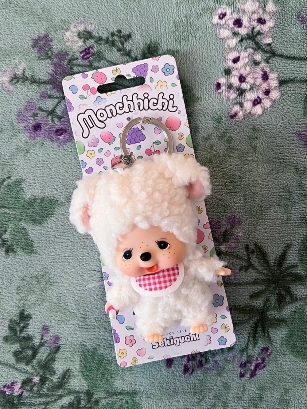 Monchhichi Friends Sheep Plushie Keychain 🐑🤍